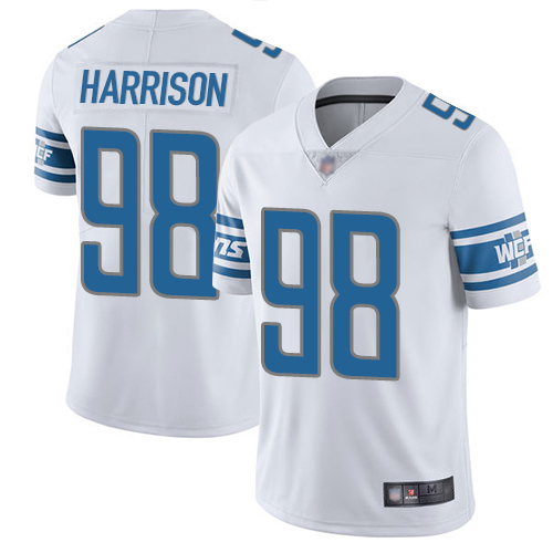 Detroit Lions Limited White Men Damon Harrison Road Jersey NFL Football #98 Vapor Untouchable->detroit lions->NFL Jersey
